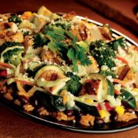 Fire-Roasted Bowl · Chicken, steak or carnitas, fire-roasted veggies, zucchini, corn, broccoli and carrot mix to...