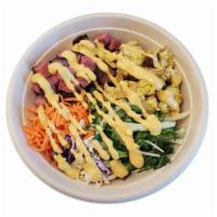 Rice Bowl · Cilantro rice and your choice of protein and style.