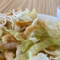 Chicken Salad · Not your average chicken salad! Shredded iceberg lettuce with fresh deep-fried crispy chicke...
