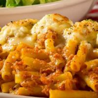 Baked Ziti · Mozzarella, provolone & rosa sauce tossed & topped with ricotta & Italian-style bread crumbs...