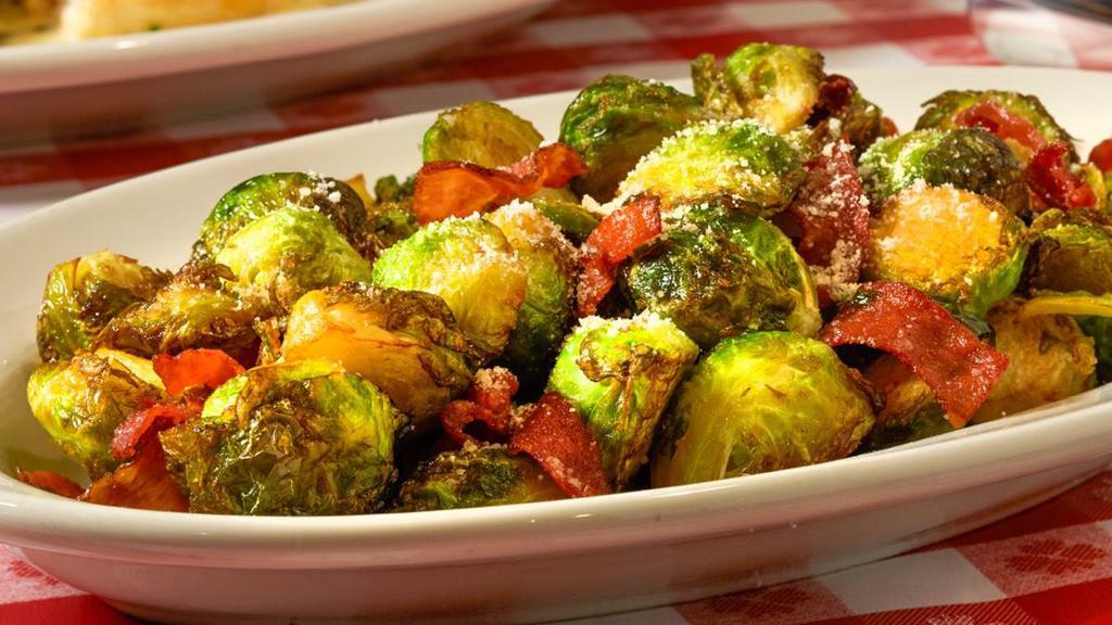 Brussels Sprouts & Prosciutto · . Crispy Brussels sprouts sautéed with prosciutto & parmesan cheese