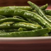 Green Beans · . Fresh green beans lightly seasoned & sautéed with fresh squeezed lemon juice. {VT}