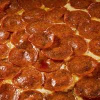 Pepperoni · Large slices of pepperoni, mozzarella, provolone & our authentic pizza sauce