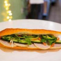 BM5. Pork Roll with Pate · Cold cut pork roll in a Vietnamese style baguette.