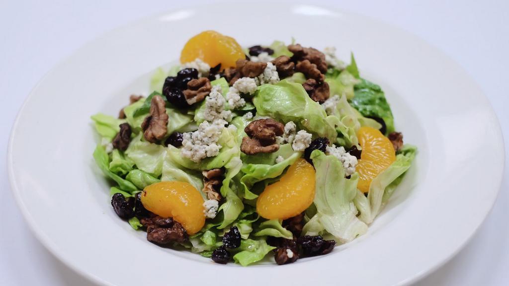 Club Special · Butter lettuce, walnut, cranberry, blue cheese and mandarin orange with balsamic dressing.