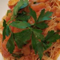 Cappellini · Fresh Tomatoes, Garlic, Basil, Extra Virgin Olive Oil