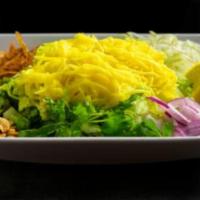 (C) Mango Salad · Shredded pickled mangoes served with fried onions, fried garlic, cabbage, red onions, yellow...