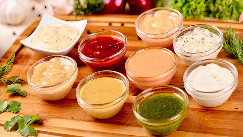 House Salsas Kit · A kit with all our house made salsas including: Salsa Verde, Salsa Roja, Chipotle Mayo, Cilantro Cream, Caesar dressing, Roasted Mexican salsa.