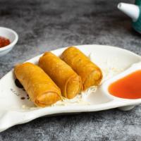 Spring Affair (Spring Rolls) · Fresh seasonal vegetables, and mushrooms wrapped in a wrapper and fried until golden crisp