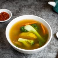 Are You Veggie for Love · Assorted seasonal vegetables cooked in a vegetable broth and spiced with house seasoning. Gl...