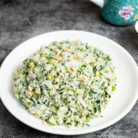 No Nuts, No Glory · Spinach and pine nuts cooked and steamed with rice after which stir fried and served hot. Gl...