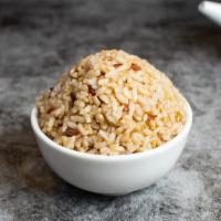 Brown Rice · Bowl of steamed brown rice.