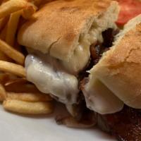 The Psb Burger Station · Includes applewood bacon, cheese, grilled onions, garlic aioli.