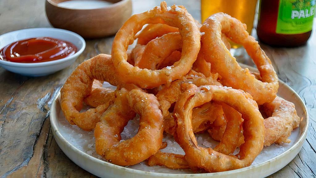 Onion Rings · Classic onion rings served with a side of ranch