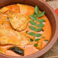 Malabar Fish Curry · Mouth watering dish made with fresh fish, tamarind puree, grated coconut, chilies, and exoti...