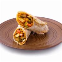 Hara Bhara Paneer Wrap · Exquisite indian wrap with chili paneer, assorted vegetables, garlic sauce, mint chutney sau...