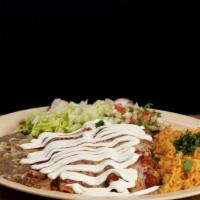 Enchiladas Plate · Three enchiladas with your choice of meat.