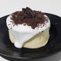 E4. Oreo Cheese Cake · Topped with Oreos, cheese foam, and Oreo crumble dust.