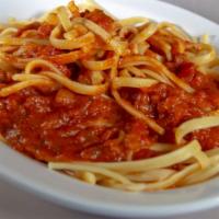 Spaghetti Marinara · Classic homemade marinara sauce over pasta. All pasta dishes are served with garlic bread.