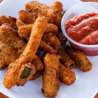 Fried Zucchini · Comes with a side of marinara sauce.