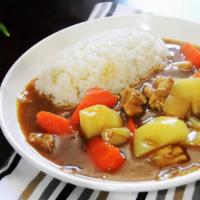 Curry Chicken Over Rice 咖喱鸡饭 · 