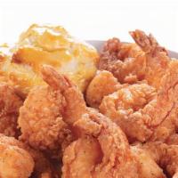 Combo #5 · 6pc fried shrimp, 1 small side, 1 biscuit, 1 soda
