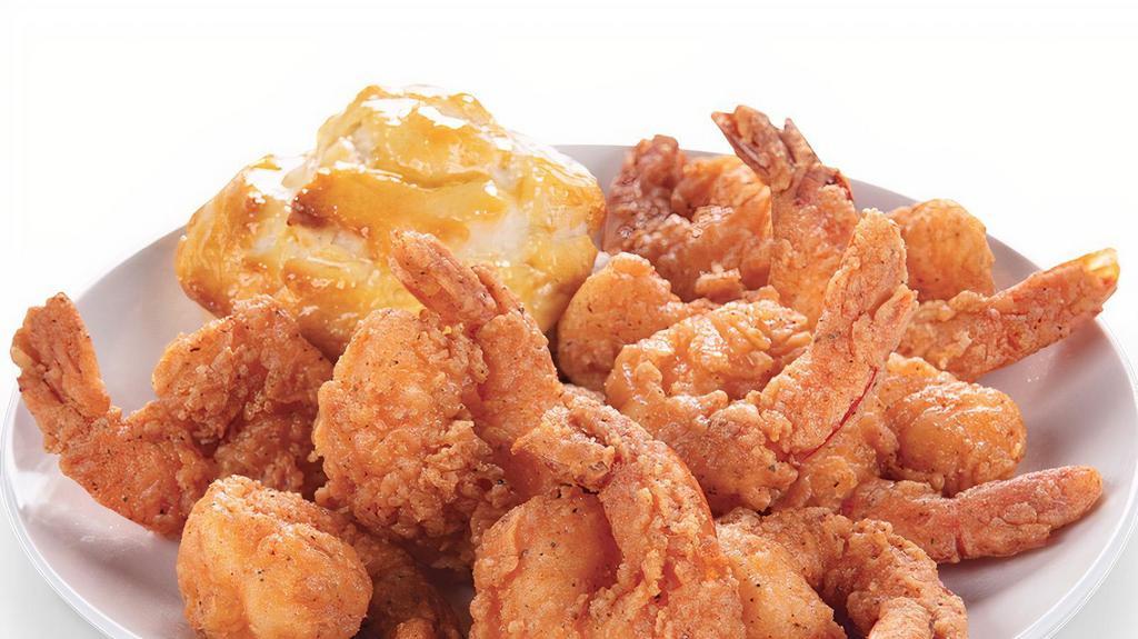 Combo #5 · 6pc fried shrimp, 1 small side, 1 biscuit, 1 soda