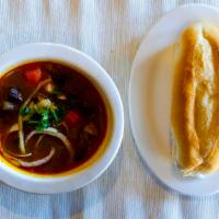 Mi Bo Kho (Hearty Beef Stew with Egg Noodle · Egg noodle soup or french baguette in savory and hearty beef stew. Mi bo kho