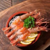 Amaebi Sashimi · Spot prawns that is popular for its raw sweet taste