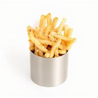 Parm Truffle Fries · Truffle infused Umami Spice, topped with Parmesan Cheese, and served with choice of sauce.
