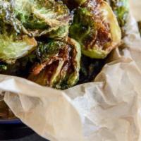 Fried Brussel Sprouts · Absinthe aioli | spiced pepitas.