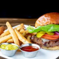 Certified Angus Beef Baron Burger · 1/2 lb. of House Ground Angus Beef, Short Rib, Tri-Tip & Brisket | Lettuce | Onion | Tomato ...
