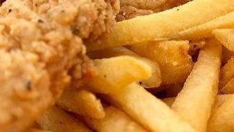 Kids Chicken Strips · Choice of Fries or Salad