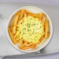 Melty Way Fries · Idaho potato fries cooked until golden brown and garnished with salt and melted cheddar chee...