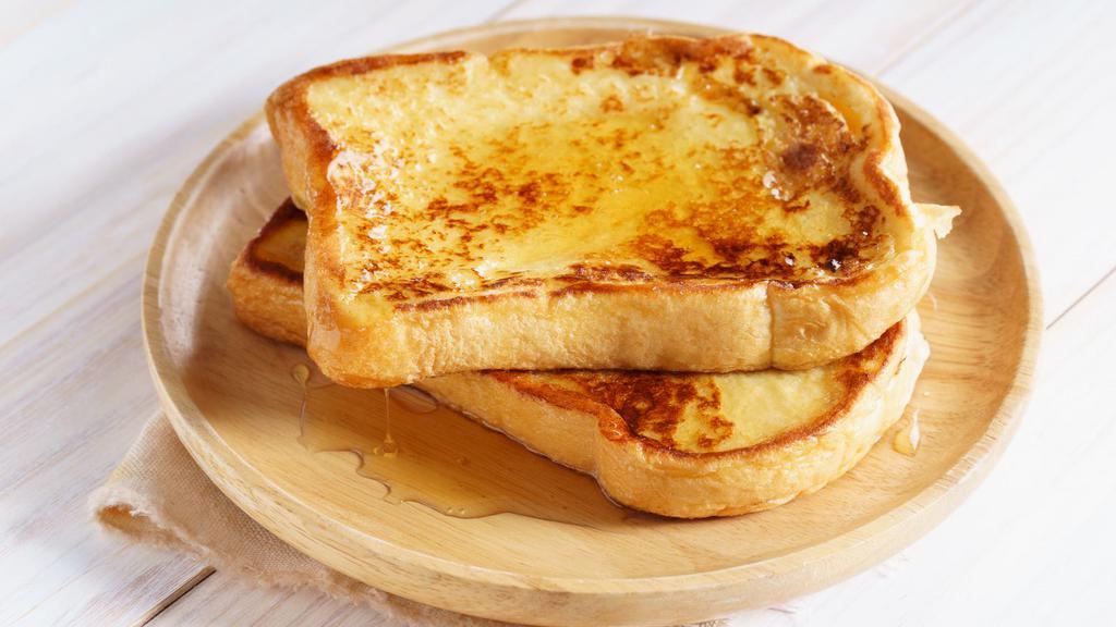 Original French Toast · 2 slices of Classic French Toast freshly prepared and cooked to perfection. Topped with syrup and hint of butter.