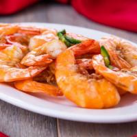 椒鹽蝦 Stir-Fried Salt & Pepper Shrimp · 