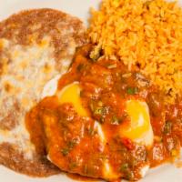 1. Huevos Rancheros · Over easy eggs and special sauce.