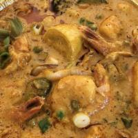 Shrimp Balti (10 jumbo shrimp) · Prep with vegetables.