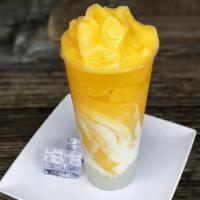 Peach Yogurt Smoothie · Peach yogurt smoothie with sago