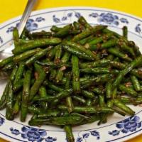 Dry Braised String Beans
 · An old and authentic Chinese dish.
Meat can be added with additional charge