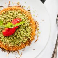 KUNEFE · Shredded fill dough with kunefe cheese filling and pistachio