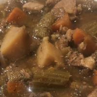 Irish Stew · A hearty lamb and vegetable stew made from a traditional Irish recipe.