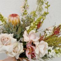 Sweet Jane · Mix of pastel neutral tones. A lean towards longer lasting blooms like protea  but with a fe...