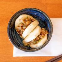 Haya Bite · Our popular chashu with steamed bun.