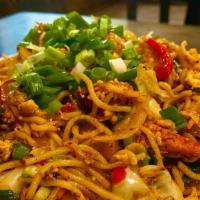 Hakka Noodles · Thin Eggless Noodles, Shredded Vegetables