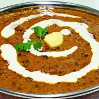 Daal Makhani (Black Lentil) · Gluten free. Whole black lentils simmered on low fire with red chili, ginger, garlic, tomato...