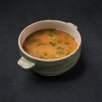 Miso Soup · Served with seaweed, tofu and green onion.