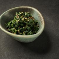 Gomae · Blanched spinach, sesame-soy dressing
