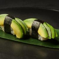 Nigiri Avocado · Served two ways, yakumi, with black truffle salt or neat, served without toppings. 2 pcs.