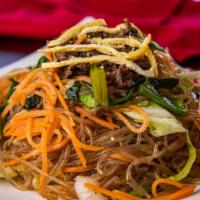 Jap Chae 잡채 · Clear yam noodles w/ vegetable $ beef
